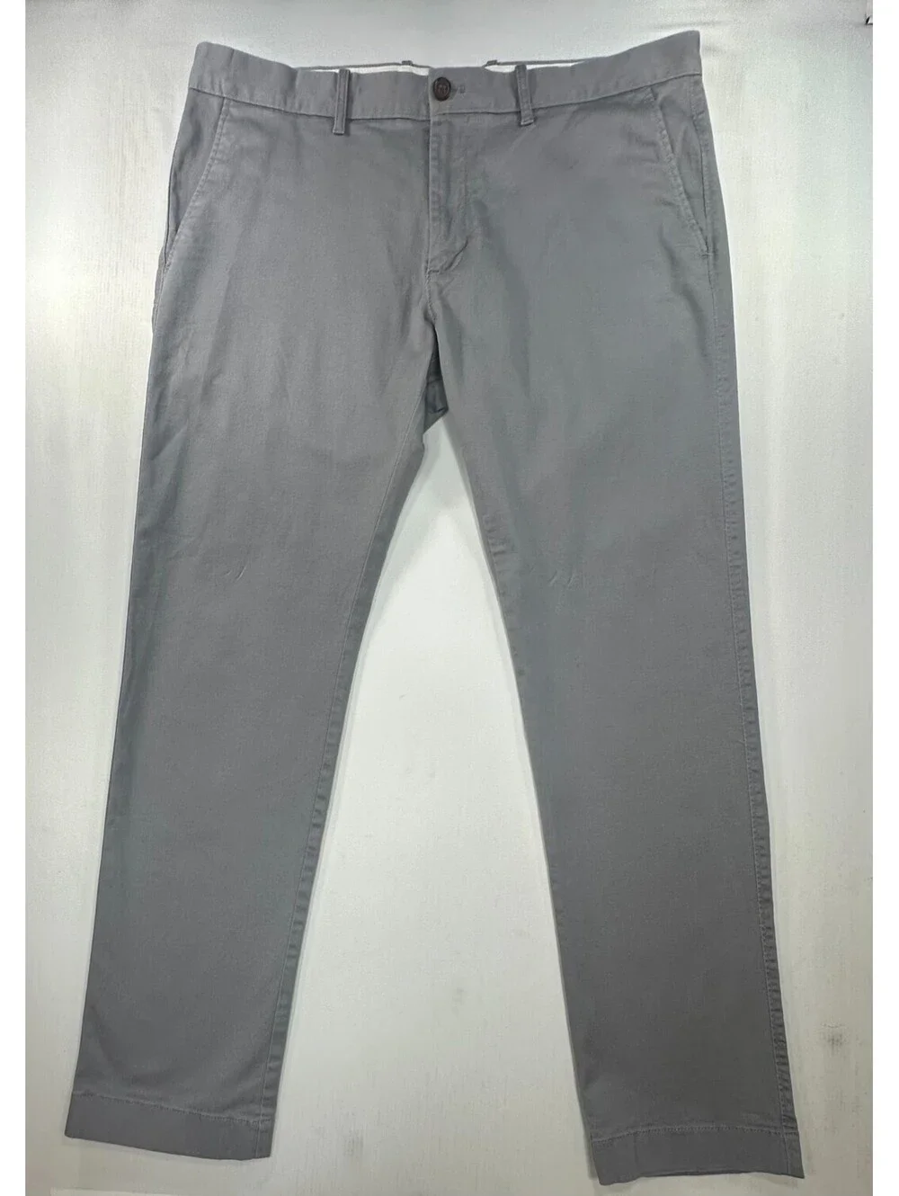 J Crew Flex Slim Fit Flat Front Chinos Gray Mens 36/32